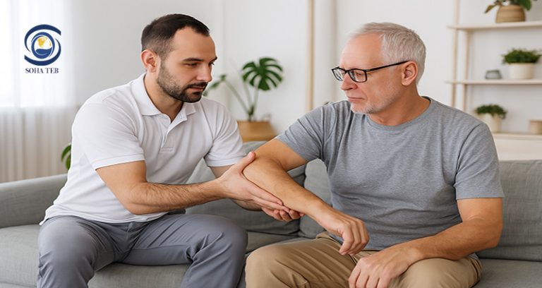 فیزیوتراپی آرنج در منزل