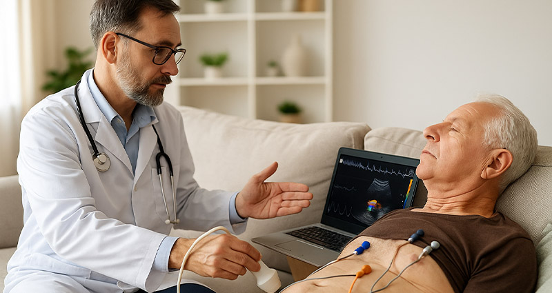 نوار قلب و اکو قلب در منزل کرج