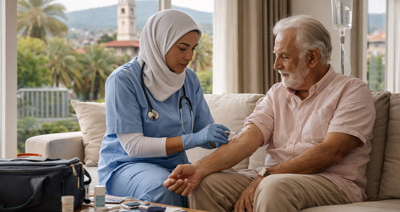 خدمات تزریقات و وصل سرم در منزل ساری