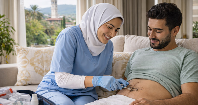 کشیدن بخیه در منزل ساری